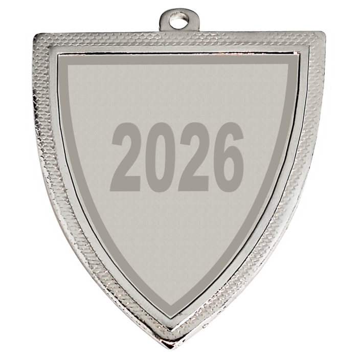 Medaille in schild vorm 55 x 50mm