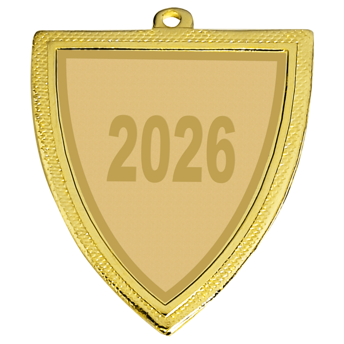 Medaille in schild vorm 55 x 50mm