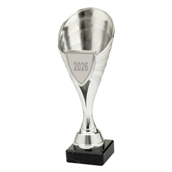 Trofee zilver  met schildje