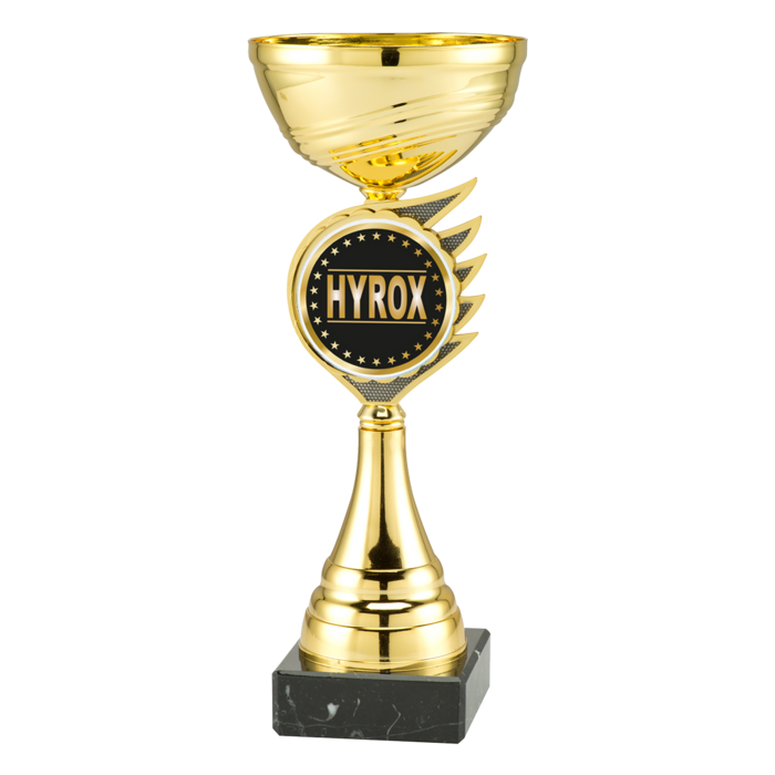 Hyrox trofee met full colour disc