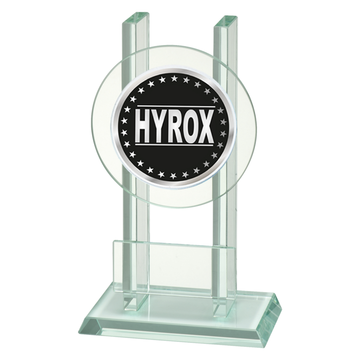 Hyrox Glazen Trofee – Luxe Glas Award in 3 Hoogtes