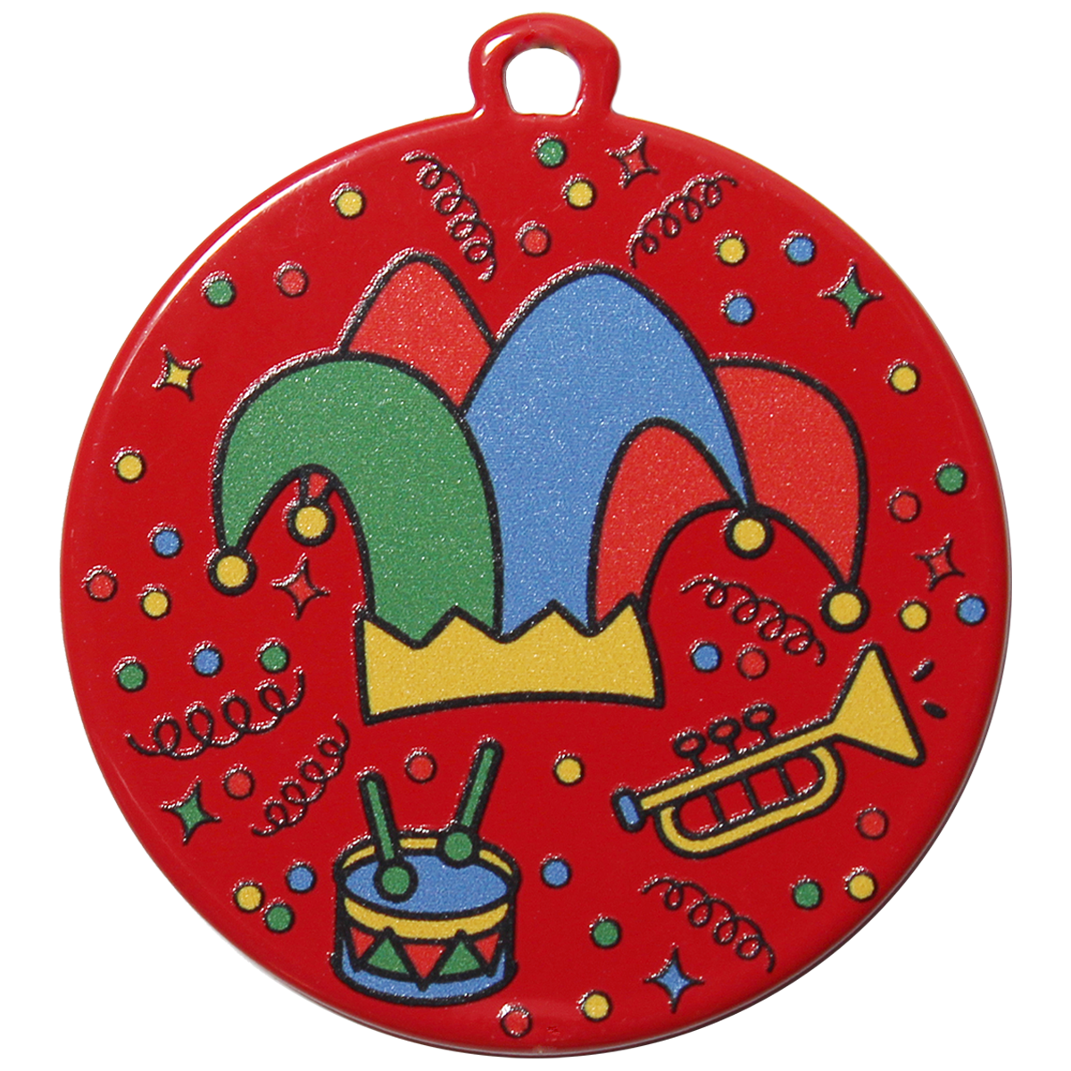 Carnavalsmedaille Jester Rood – Metaal 50mm