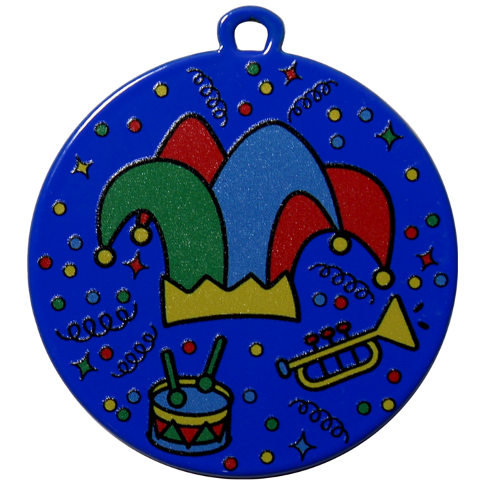 Carnavalsmedaille Jester Blauw