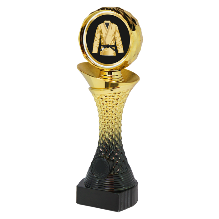 Judo / Karate Trofee – Goud/Zwarte Beker in 3 Hoogtes