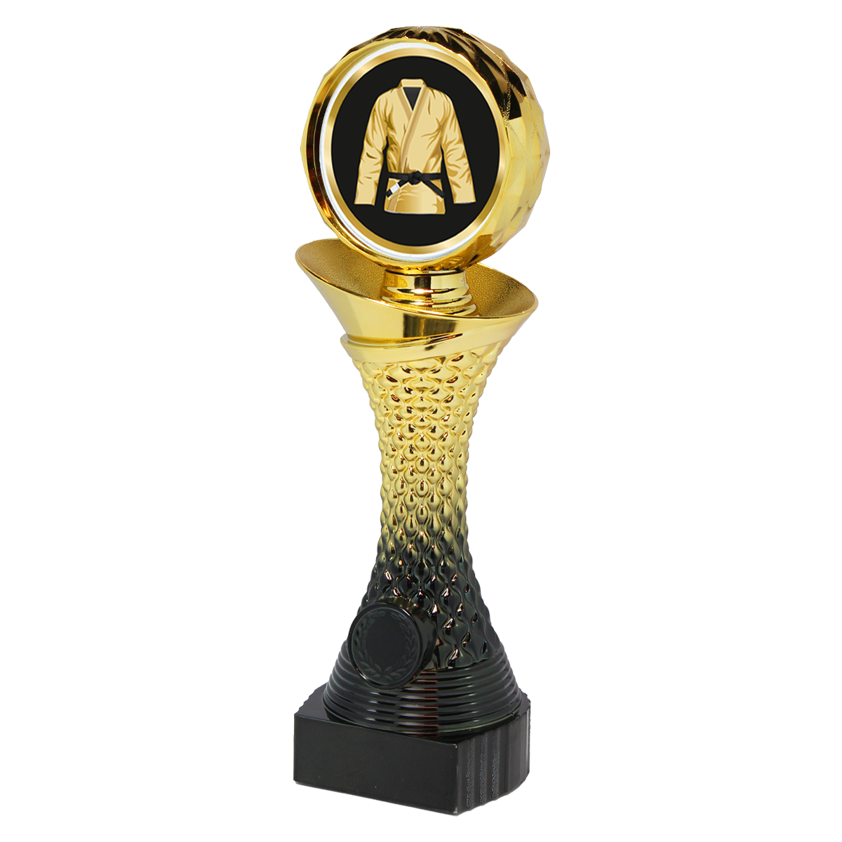 Judo / Karate Trofee – Goud/Zwarte Beker in 3 Hoogtes