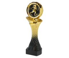 Voetbal Trofee (vrouw) – Goud/Zwarte Beker