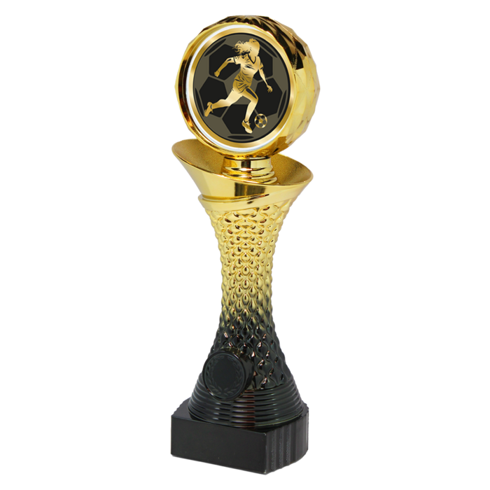Voetbal Trofee (vrouw) – Goud/Zwarte Beker