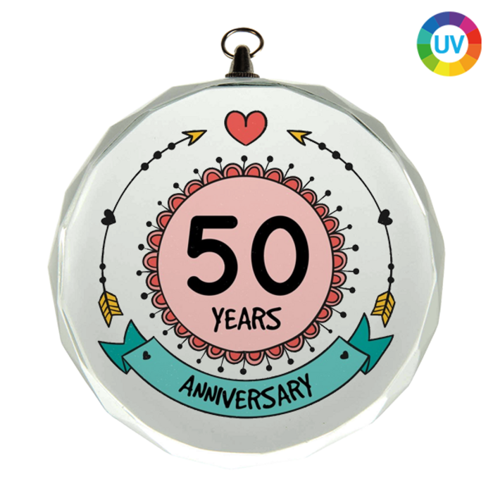 Glazen medaille Full-colour