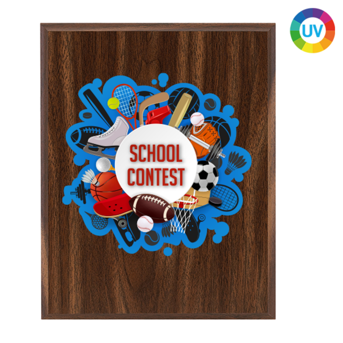 Plaquette met full-colour UV Print