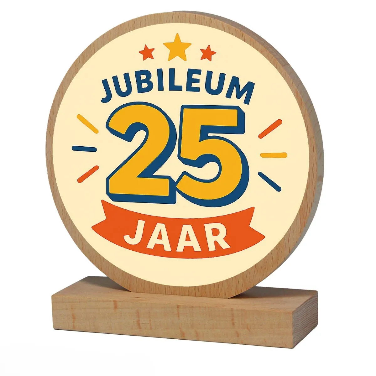 Ronde Houten Trofee met Eigen Ontwerp – Full Color UV Print