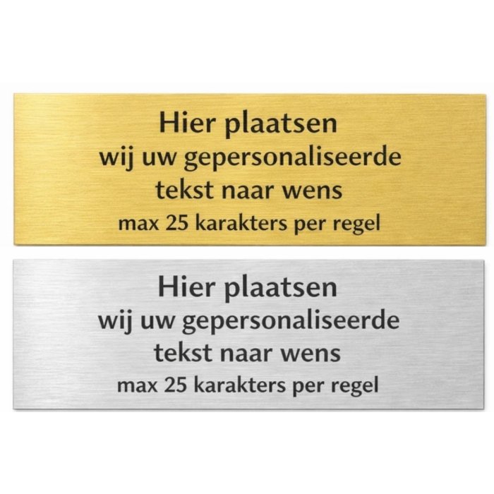 Tekstplaatje 73x27mm