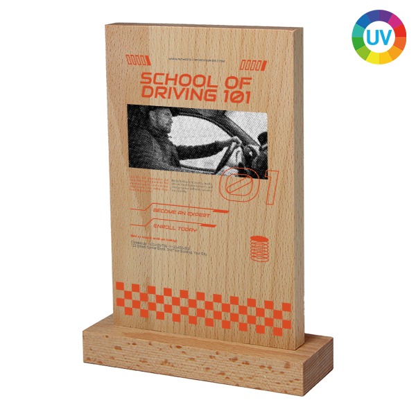 Houten Trofee met Eigen Ontwerp – Full Color UV Print
