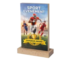 Houten Trofee met Eigen Ontwerp – Full Color UV Print