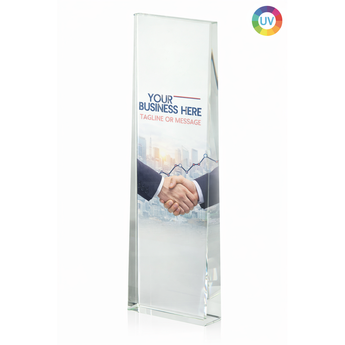 Glazen Trofee met UV Kleurprint