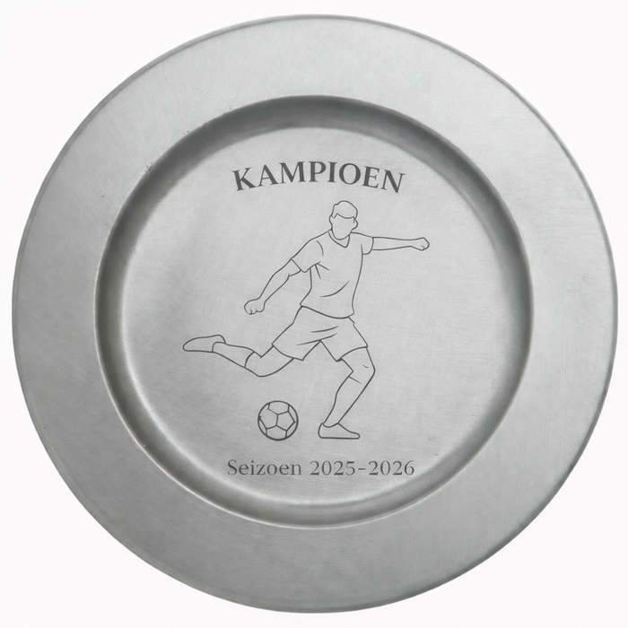 Gegraveerde Kampioensschaal Antique Zilver