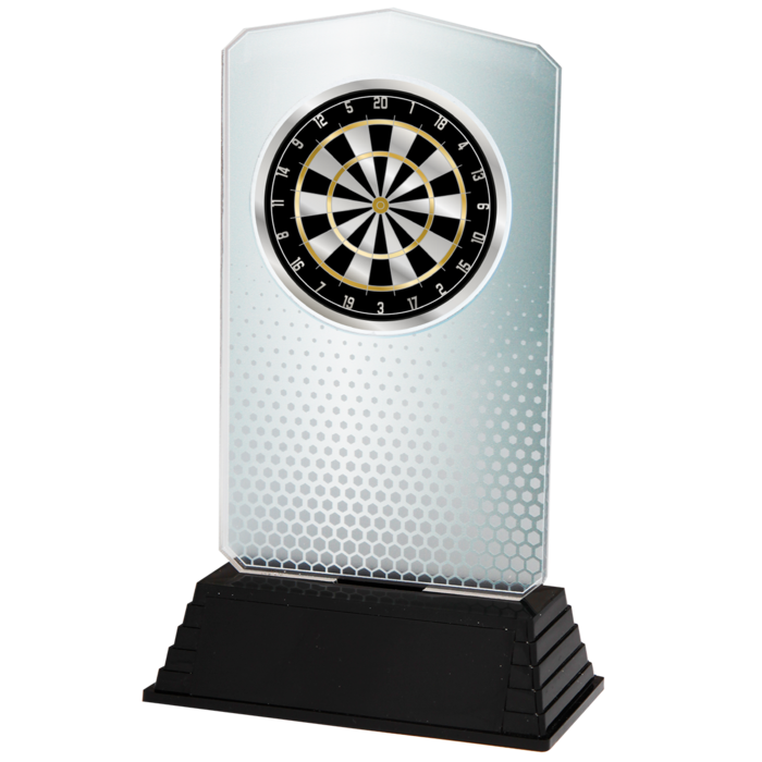 Acryl Dart Trofee – Goud, Zilver & Brons (18,5 cm)