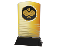 Acryl Padel Trofee – Goud, Zilver & Brons (18,5 cm)