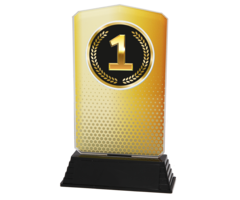 Acryl Trofee 1 – 2 – 3 – Goud, Zilver & Brons (18,5 cm)