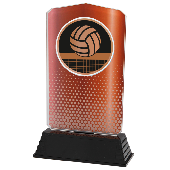 Volleybal Trofee Acryl – Goud, Zilver & Brons (18,5 cm)