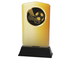 Voetbal Trofee Acryl – Goud, Zilver & Brons (18,5 cm)