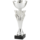 Zilverkleurige trofee met marmeren voet – personaliseerbaar – 3 formaten