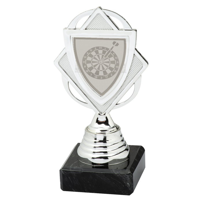 Schilvormige Dart Trofee met Marmeren Voet