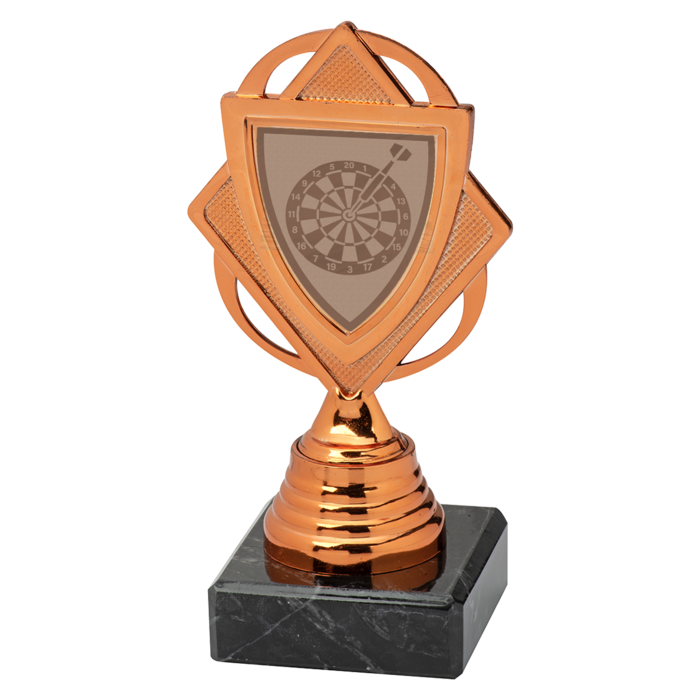 Schilvormige Dart Trofee met Marmeren Voet