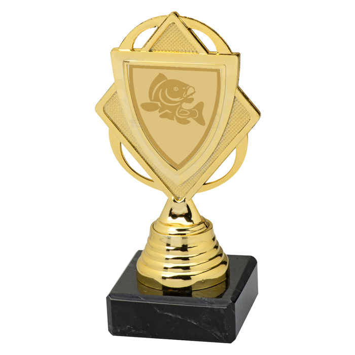 Schilvormige Vis Trofee met Marmeren Voet