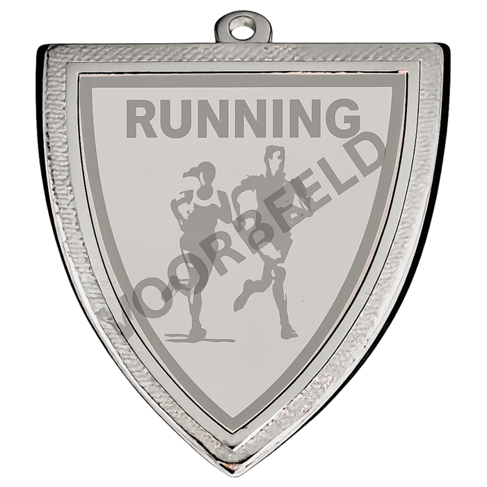 Medaille in schild vorm 55 x 50mm