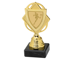 Voetbal Trofee met Marmeren Voet