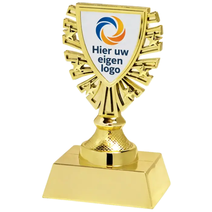Trofee Goud, zilver en brons met schildje
