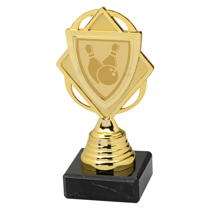 Bowling Trofee met Marmeren Voet