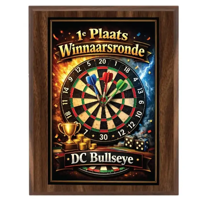 Plaquette met full-colour  UV Print