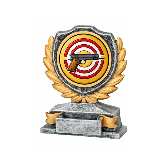 Schiettrofee Pistool – Resin Beeldje 12 cm