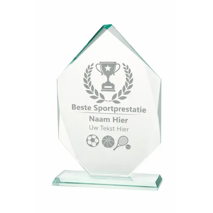Glazen Award Facet op Voet
