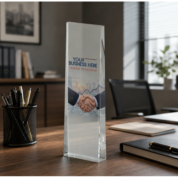 Glazen Trofee met UV Kleurprint