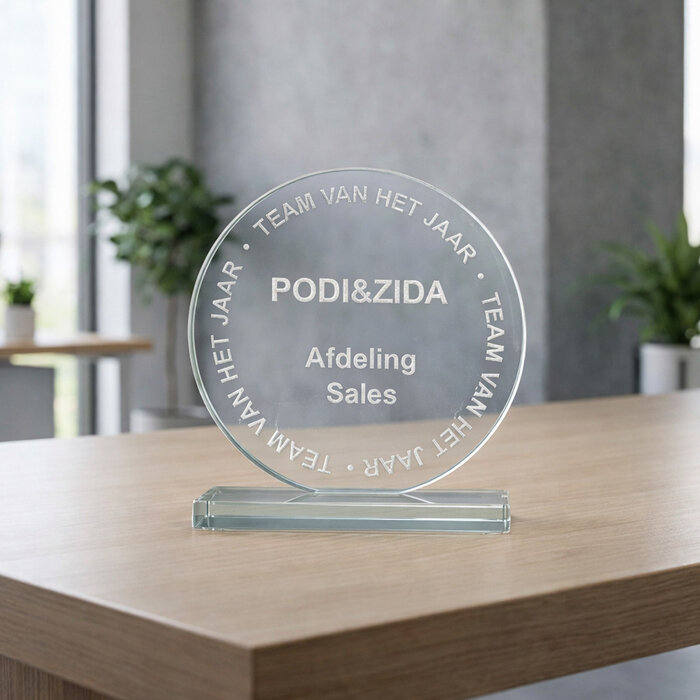 Glazen standaard trofee