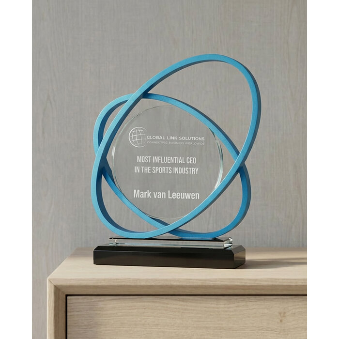 Luxe glas Blauw / transparant