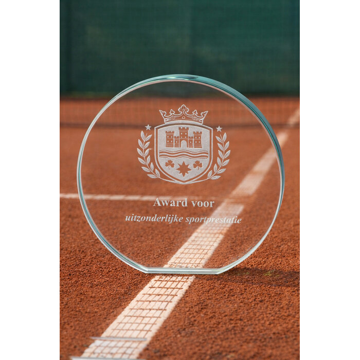 Glazen award rond
