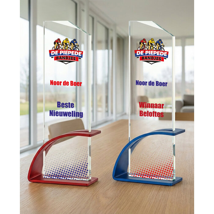 Glas trofee full-colour bedrukking