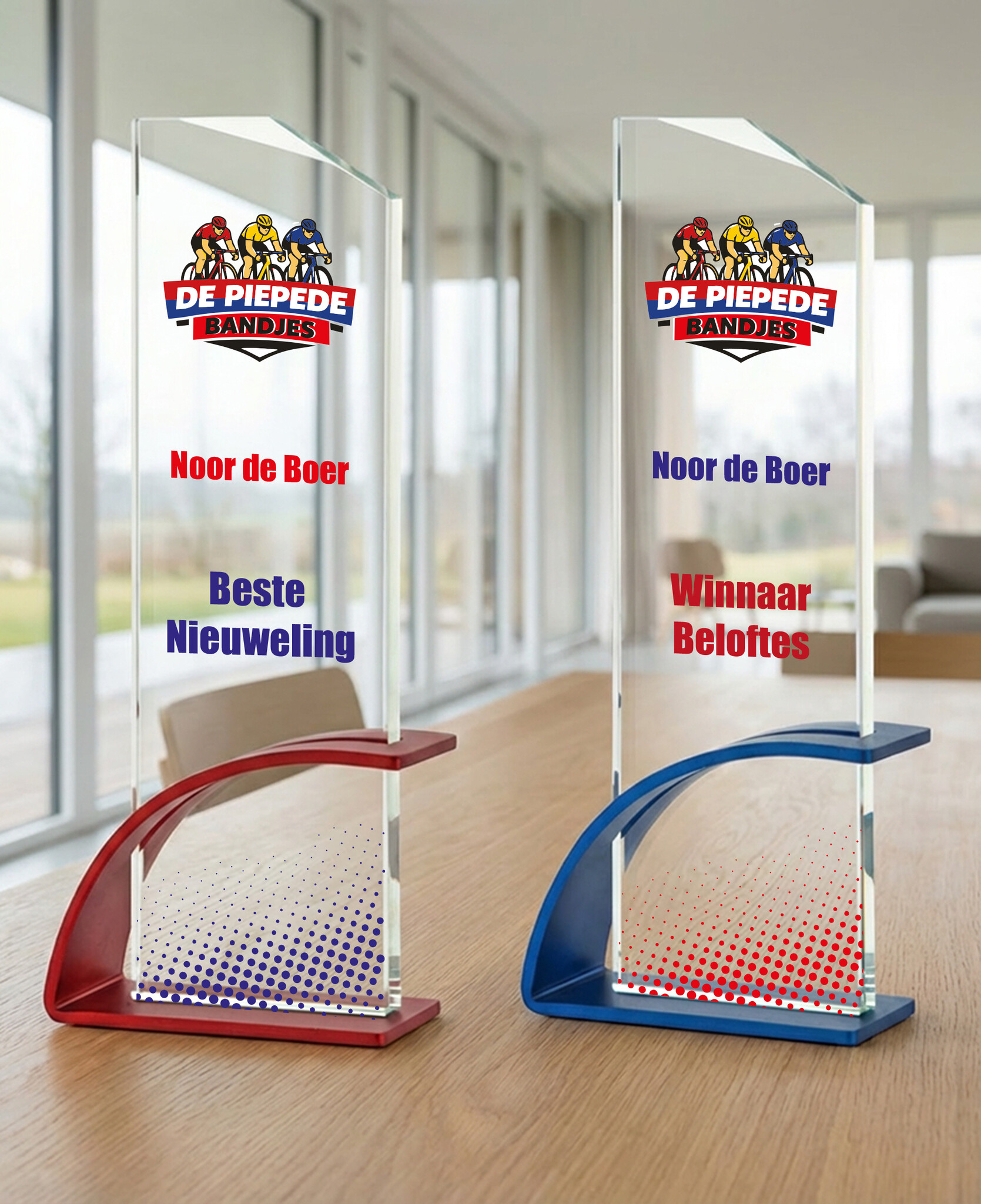 Glas trofee full-colour bedrukking