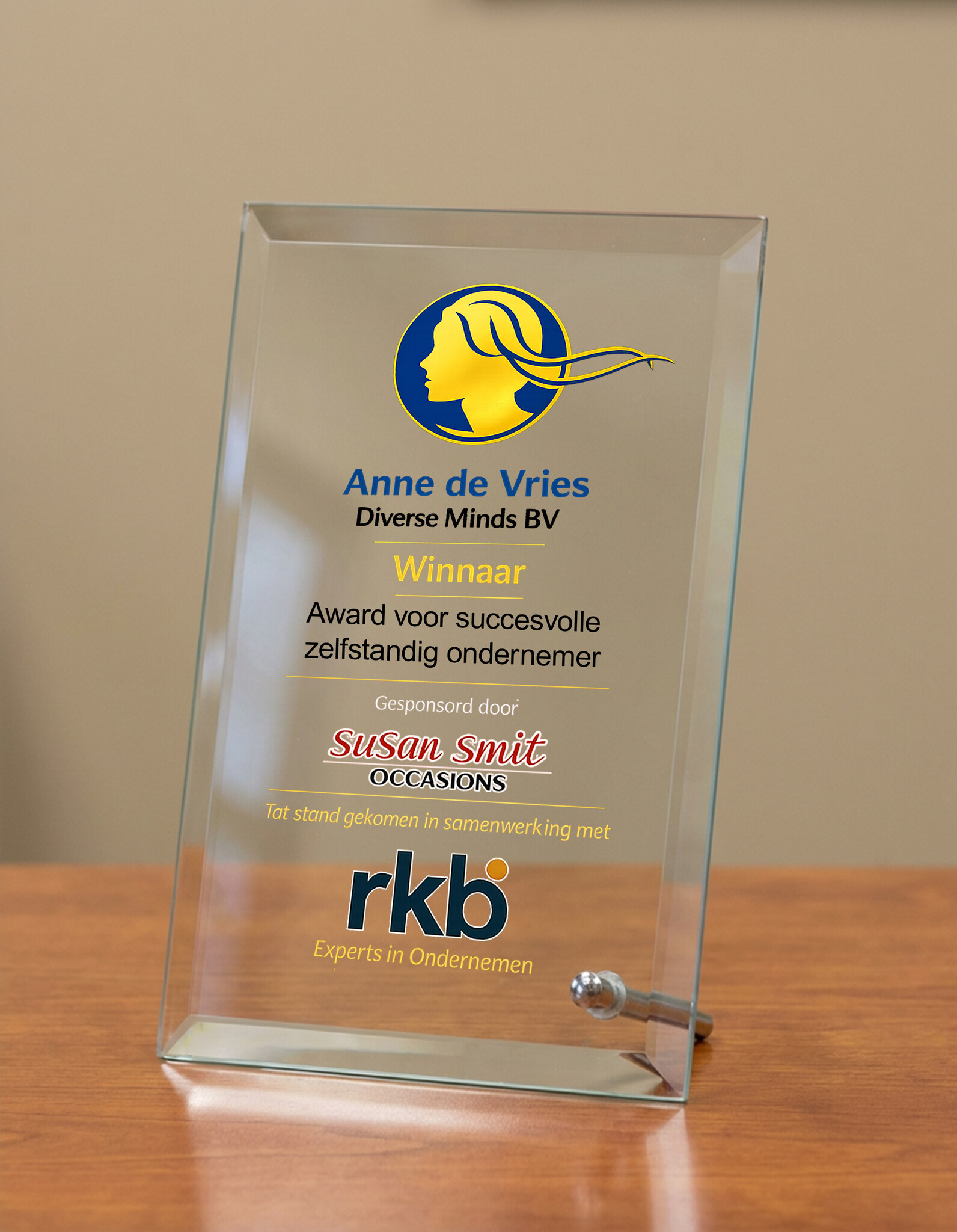 Budget glas trofee-Full Colour
