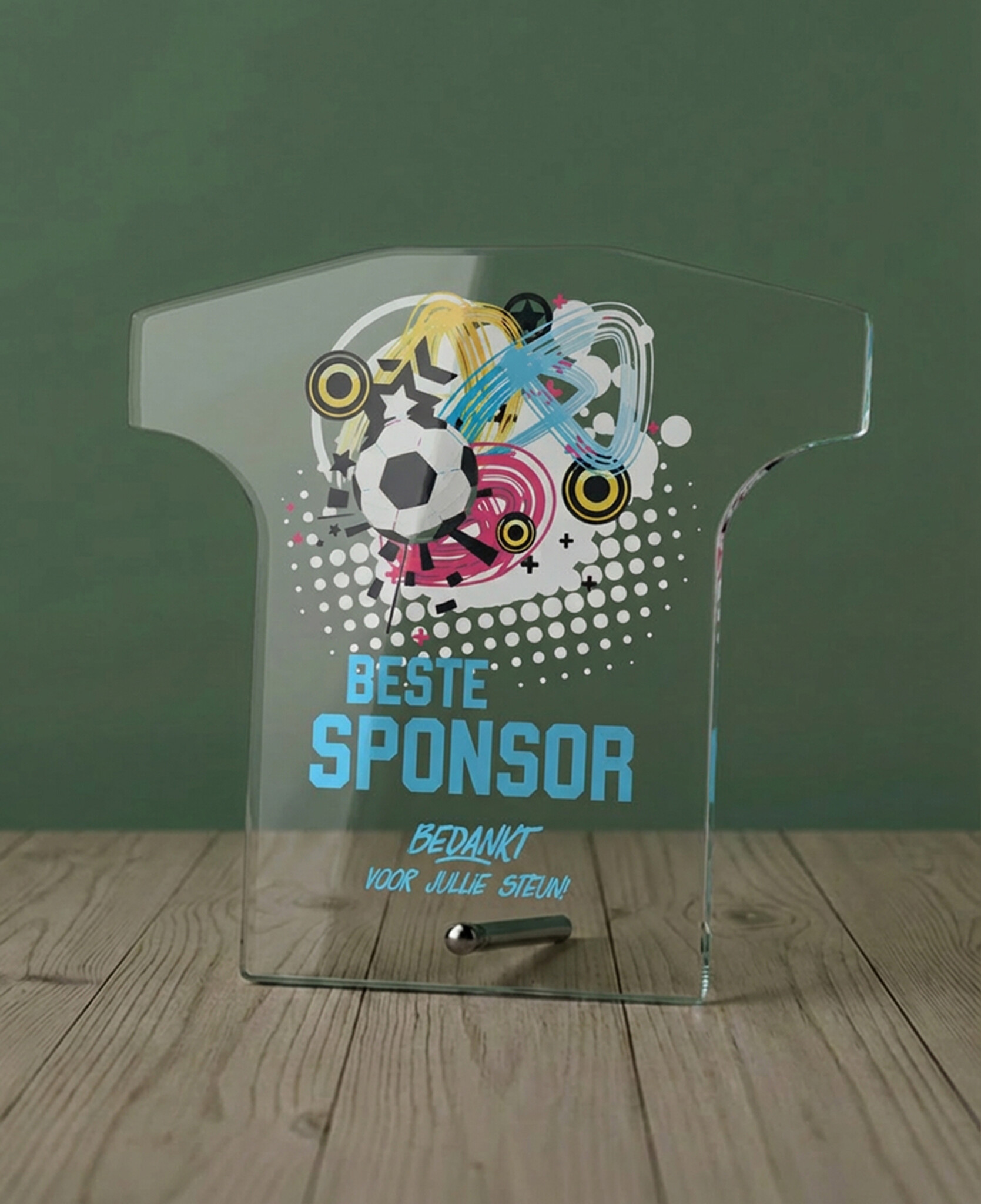T-Shirt Glas trofee UV bedrukking