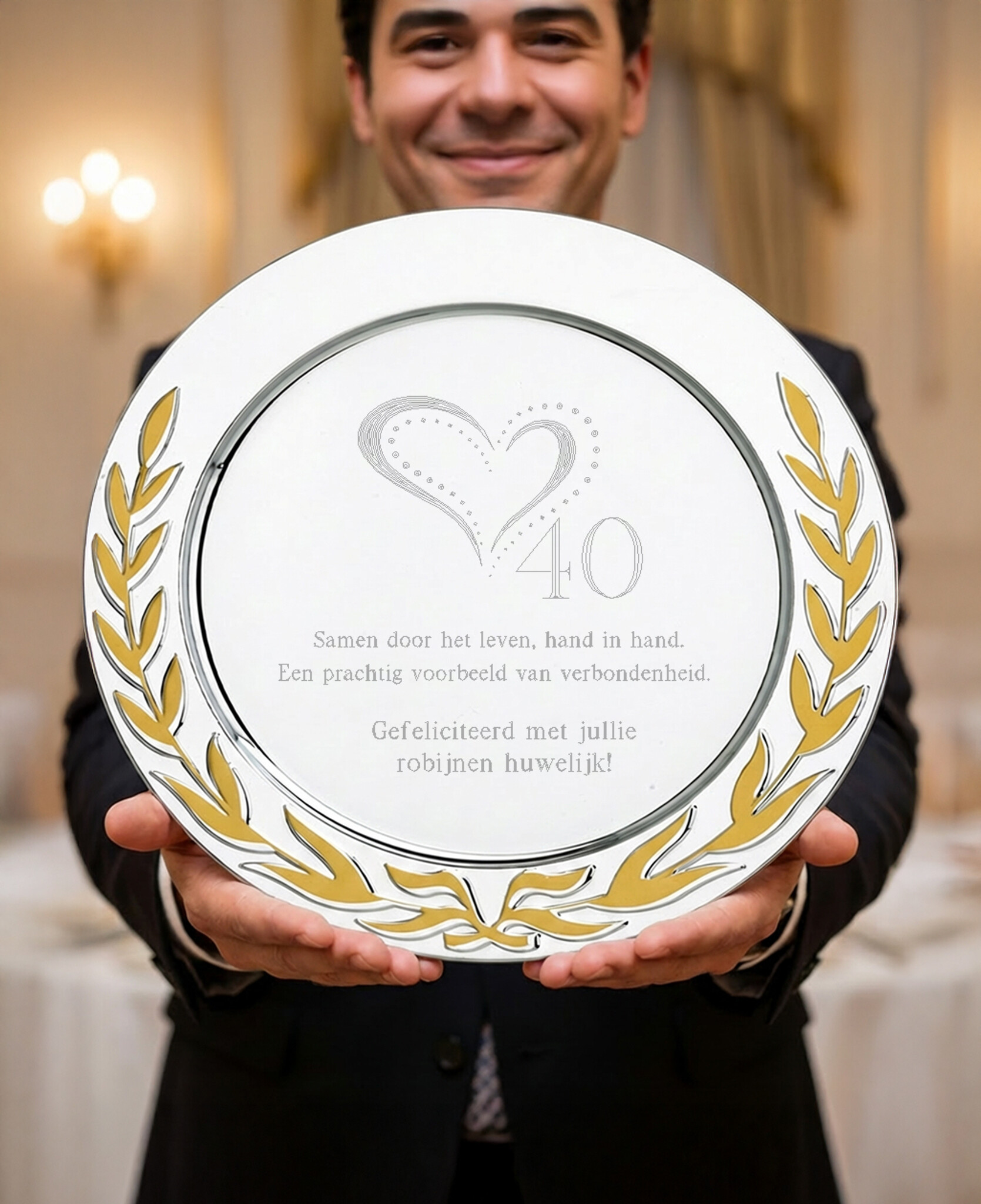 Kampioensschaal met gouden lauwerkrans