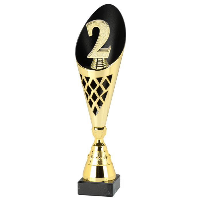 Trofee 2e plaats met 3D cijfer 2 – 35–39 cm