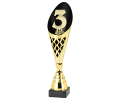 Trofee 3e plaats met 3D cijfer 3 – 35–39 cm