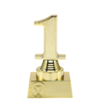 Trofee 1e plaats met 3D nummer 1