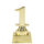 Goudkleurige trofee 1e plaats met 3D nummer 1