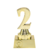 Trofee 2e plaats met 3D nummer 2