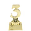Trofee 3e plaats met 3D nummer 3